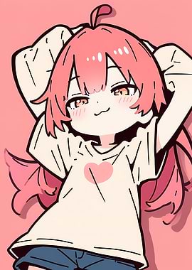 Cute Anime Girl Relaxing