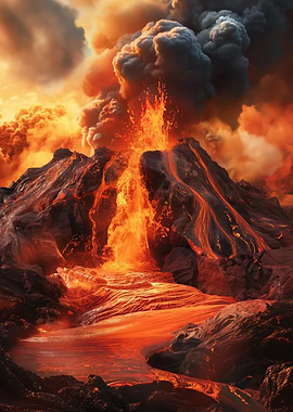 Volcanic Eruption Landscape