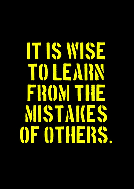 Wise to learn from mistakes quote