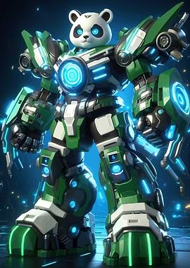 Panda Robot Green