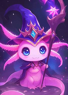 Axolotl Wizard Star Staff