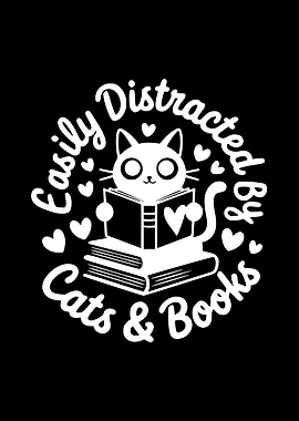 Easily Distracted By Cats and Books