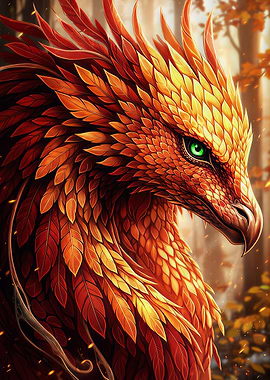 Phoenix Portrait in Autumnal Hues