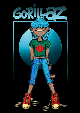 Gorillaz 2-D Cartoon Character