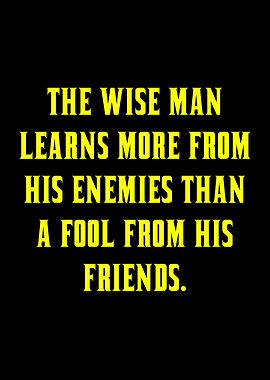 Wise Man Learns From Enemies