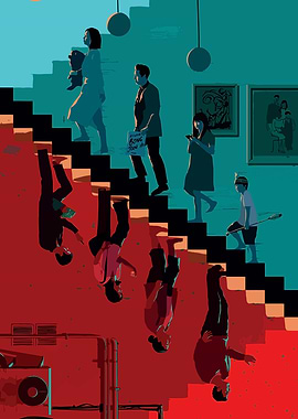 Parasite Movie Staircase Art