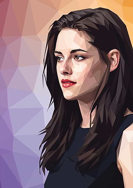 Kristen Stewart Polygon Portrait