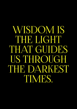 Wisdom is the light quote