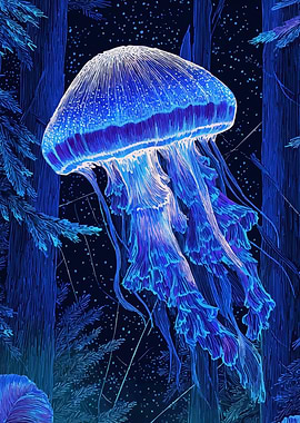 Blue Jellyfish Forest