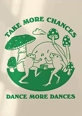 Frogs Dancing in Mushroom Forest