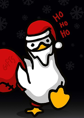 Christmas Penguin with Gifts