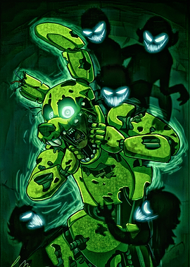 Springtrap Surrounded by Shadows