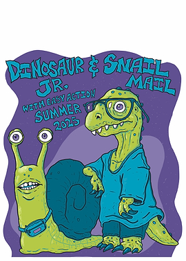 Dinosaur and Snail Mail Tour Poster
