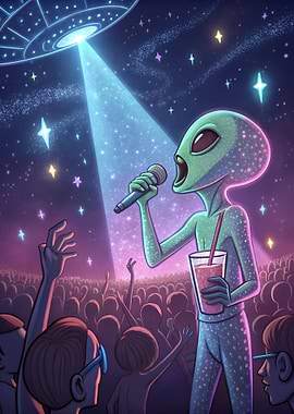 Alien Singer at Concert