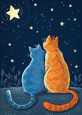 Cats Stargazing