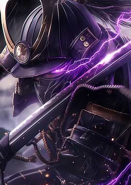 Lightning Japanese Samurai warrior