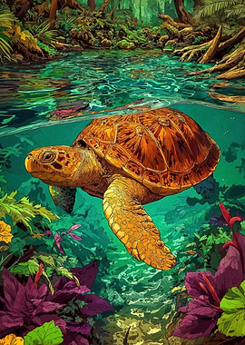 Turtle Tropical Waters