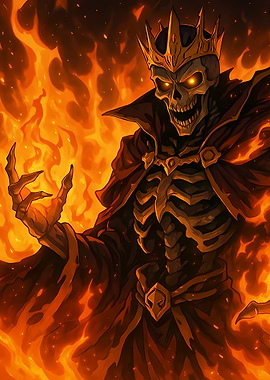 Skeleton King in Flames