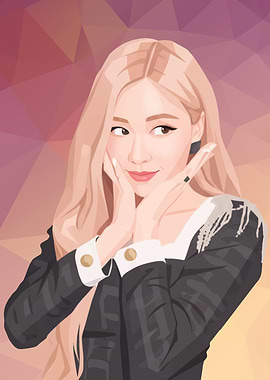 Rosé from Blackpink Digital Portrait