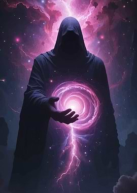 Hooded Figure Cosmic Energy