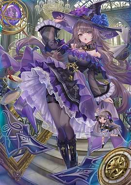 Witch in Purple Dress