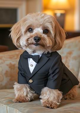 Dog in Tuxedo
