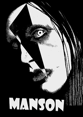 Marilyn Manson Portrait in Black and White