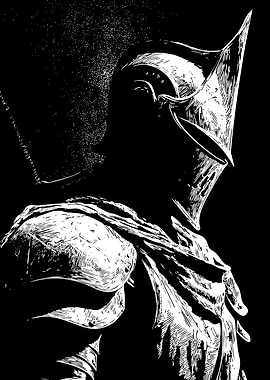Monochrome Knight Illustration