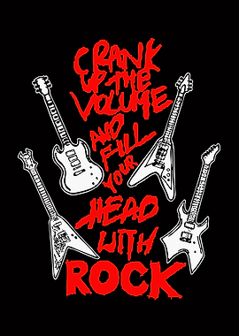 Rock Music Guitars Graphic Art