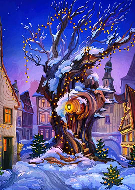 Winter Village Treehouse