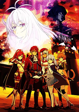 Anime Group in Front of Castle