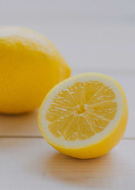 Fresh Lemons on White Surface