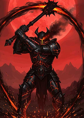 Lava Knight with Mace