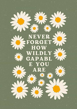 Wildly Capable Daisy Floral Art