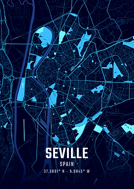 Seville Midnight City Map