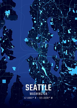 Seattle Midnight City Map
