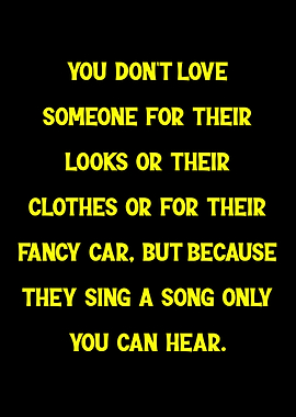 Love Quote on Black Background