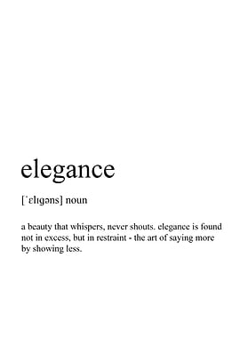 Elegance Definition Text Art