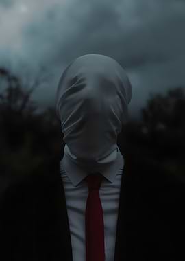 Faceless Figure in Suit and Tie