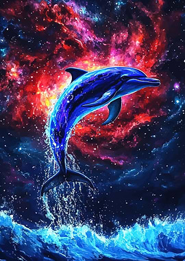 Dolphin Leaping Ocean Waves