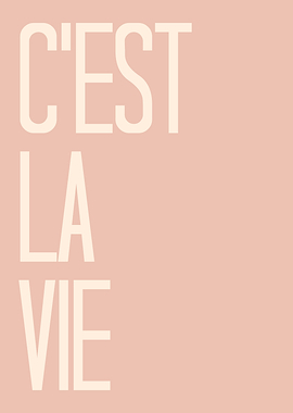 C'est La Vie Text Art