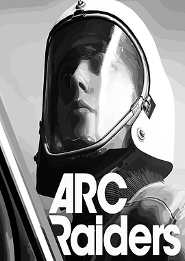 ARC Raiders Black and White Portrait