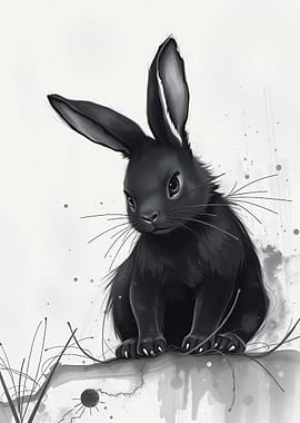 Black Rabbit Illustration