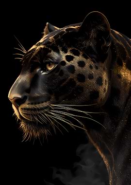 Black Panther Animals Portrait