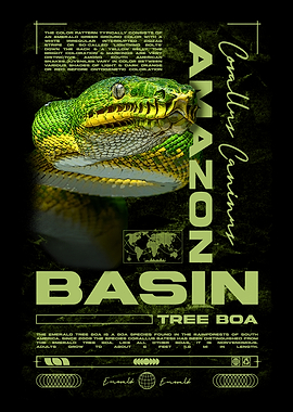 Emerald Tree Boa Rainforest Poster