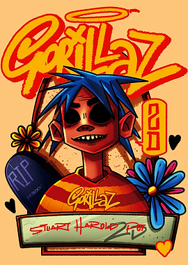 Gorillaz 2D Portrait