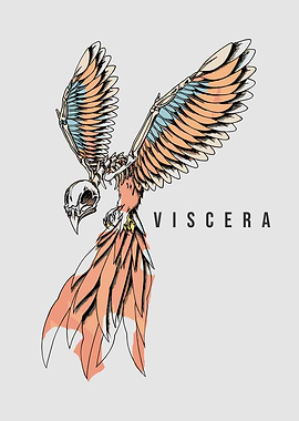 Viscera : Skeletal Bird Illustration