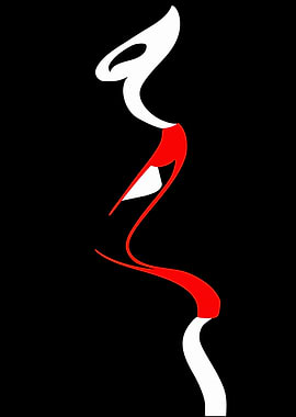 Abstract Face Profile Art