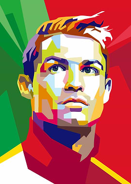 Cristiano Ronaldo Pop Art Portrait