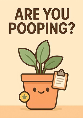 Are You Pooping? Funny Plant Pot